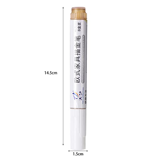 AIZHIYI Canetas marcadoras de pintura espelhada dourada faça você mesmo arte metálica (colar de ouro