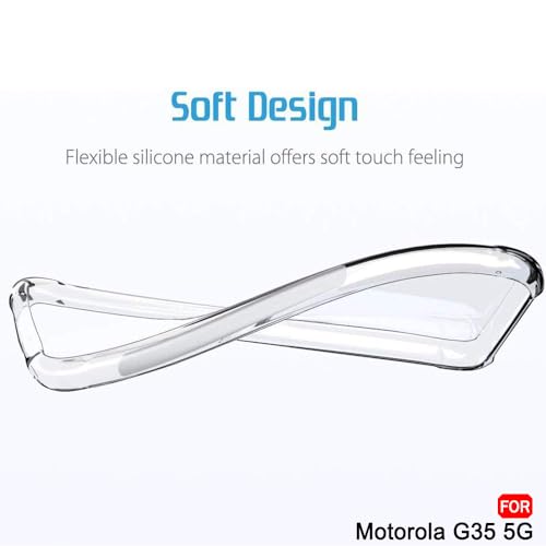 Image of TheGiftKart Crystal Clear Back Cover Case for Motorola Moto G35 5G | Shockproof Soft TPU Case | Cushioned Edges for Ultimate Protection Back Cover Case (TPU, Transparent)