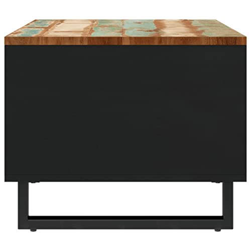 Table basse bois de récupération avec rangement pour optimiser les petits salons - 5