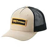 Toyota TRD Pro Recycled Mesh Trucker Hat, Khaki and Black, Snapback Closure