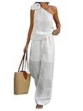 Fabric has no stretch Features: Two piece, appliques, sleeveless, casual linen pants set, summer outfits for women Pair with sneakers, sandals, ankle boots, handbags, etc Occasions: Summer, beach, brunches, meeting friends, shopping, weekend, etc Ple...