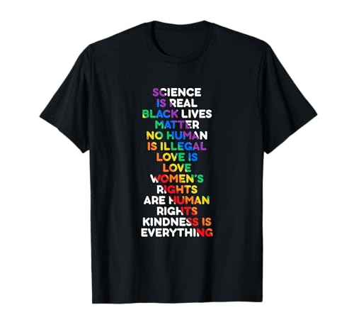Science Is Real Black Lives Matter CSD Regenbogen LGBT T-Shirt
