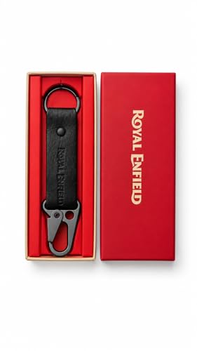 Image of Leather Strap Keychain, Embossed Logo Design, Durable Premium Key Ring for Bike Lovers & Gift Use