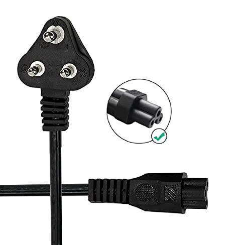 NISHTECH 3 Pin Laptop Power Cable Universal Replacement for Laptop Charger Adapter Power Cord for Laptop - (1.5M, Black)