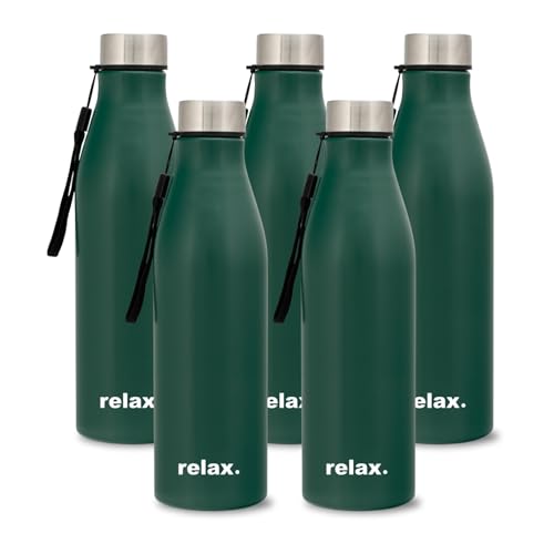 Image of Clay Craft VACBOTT Bingo Single Walled Non Insulated Water Bottle-1200ML, 5-Piece(Green) Leak Proof | Easy Grip |Easy To Carry| Gym Bottle | Home | Kitchen | Hiking | Treking Bottle | Travel Bottle