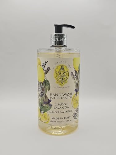 LA FLORENTINA Lemon Lavender Hand Wash, 25.3 Fl Oz, Made in Italy