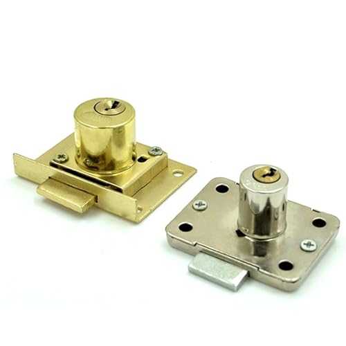 Serrure de tiroir 16mm cylindre MX08 en zamak argenté avec clés différentes - 5
