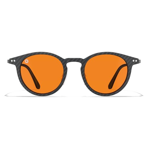 Image of ANYLUV Blue Light Glasses Men, Stylish Square Carbon Fiber Eyewear, Anti Eyestrain, Lightweight Mens Computer Gaming Glasses
