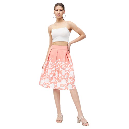 Image of Harpa Women Crepe Western Midi Skirt