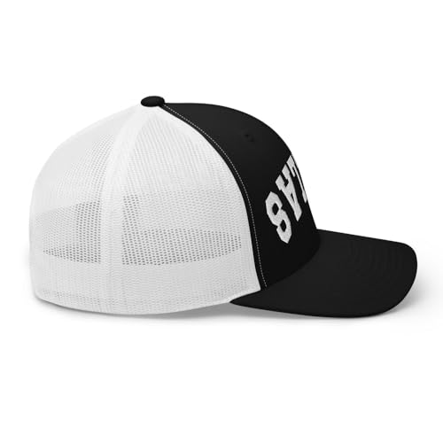 Gorra Trucker Ajustable Negra y Blanca miniatura 5