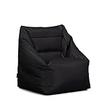 Big Joe Aurora Bean Bag Chair, Black Smartmax, Durable Polyester Nylon Blend, 2.5 feet