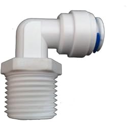 Codo Antiretorno Para Osmosis Inversa Codo atornillado de 1/4 pulgadas con ajuste a presión para carcasa de filtro de agua con puertos de 1/4 pulgadas/filtro de agua/sistema de ósmosis inversa
