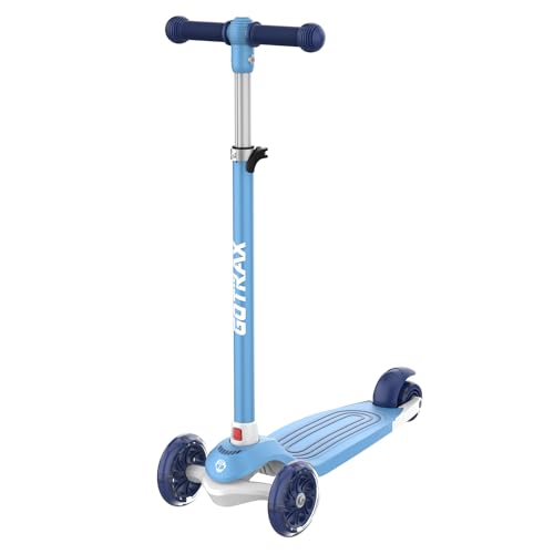 Image of Gotrax KS1 Kids Kick Scooter, LED Lighted Wheels and 3 Adjustable Height Handlebars, Lean-to-Steer & Widen Anti-Slip Deck, 3 Wheel Scooter for Boys & Girls Ages 2-8 and up to 110 Lbs