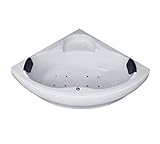 Whirlpool Badewanne Eckbadewanne - Borkum Air 2 Personen Made in Germany Whirlwanne Indoor NEU (140x140x62 cm)