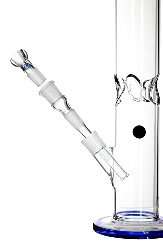 Heisenberg Long Fat Joe 3.0 Blue Line Glasbong 60cm hoch Schliff 18.8 NS19 mit Kickloch und mit Eisfach – Bild 8