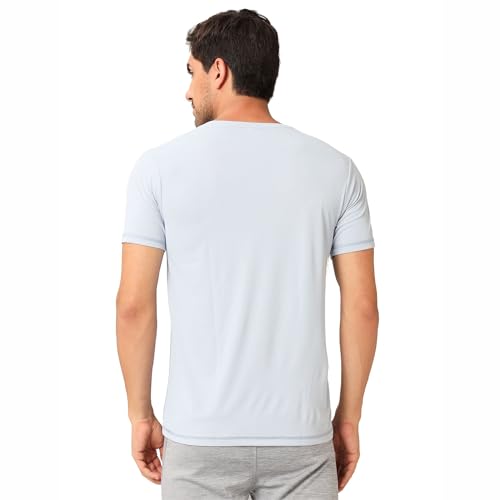 Image of TECHNOSPORT Men's Slim Fit Polyester Activewear Sports T-Shirt with Moisture-Wicking Comfort for Workout, Running & Gym