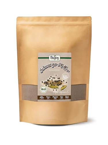 Biojoy Pimienta negra molida Ecológica (1 kg), sin aditivos (Piper nigrum L.)