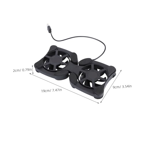 Base de enfriamiento plegable para portátiles con ventiladores duales miniatura 2