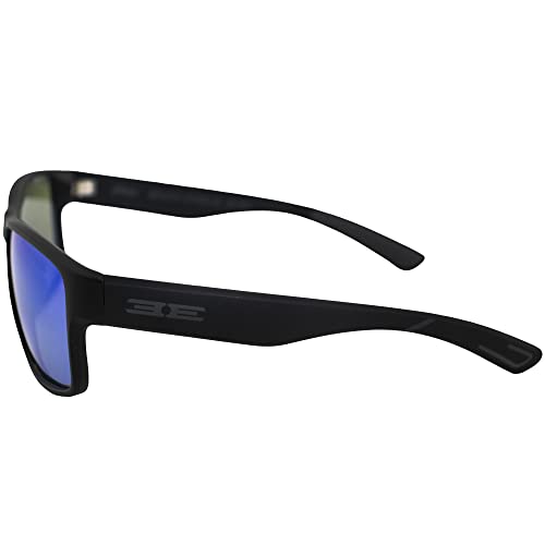 Epoch Eyewear Charlie Sport Motorcycle Sunglasses Black Frame Polarized Green Mirror3