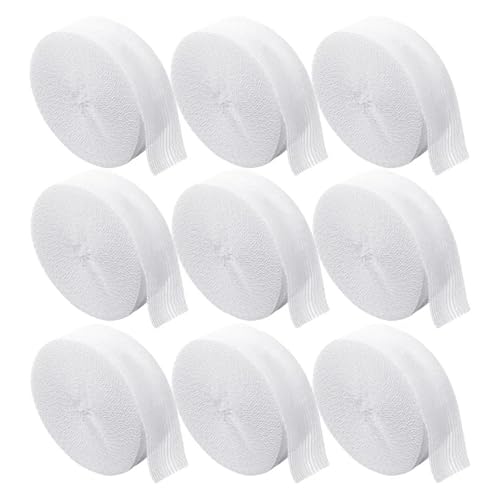 Cinta para dobladillos de pantalones Cinta autoadhesiva de 50M for pegar dobladillo pantalones, pasta for bordes , cinta for vaqueros for reparación , for for tela for costura DIY(White,40m (8Rolls))