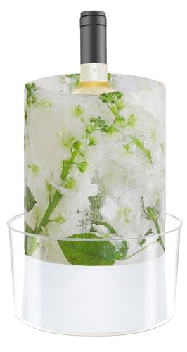 Ice Mold Wine Bottle Chiller,DIY Acrylic Ice Bucket for Cocktail Bar Party Wedding Festival Halloween Chirstmas Holiday Champagne Wine Whisky Beer Drink for Any Theme or Season,1 Pack