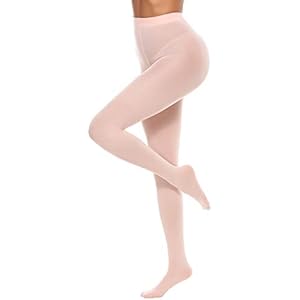 MANZI Tights for Women Solid Color Pantyhose Colored Semi Opaque Footed Tights Soft Stretch High Waist Stockings 70 Denier Small-Medium Black