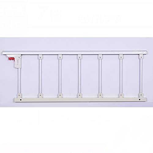 Barandilla de cama plegable para ancianos con protector lateral metálico 2