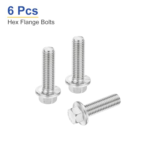 Tornillos de brida dentada M12 x 40 mm de acero inoxidable 304 3