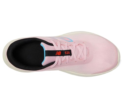 Image of New Balance Unisex-Child 520 V8 Lace-up, Mid Century Pink /Team Sky Blue /Black, 4 Big Kid