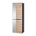 MEMPHIS Garderobenschrank mit Spiegel in Artisan Eiche Optik, Graphit - Moderner Flurgarderoben Schrank mit viel Stauraum - 65 x 197 x 38 cm (B/H/T)