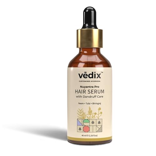 Vedix Nuyantra Pro Hair Growth Serum With Dandruff Care For Women & Men With Neem, Tulasi & Cedar | Ayurvedic Hair Serum | 40 ml