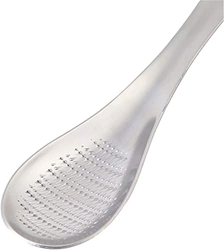 Htppzjr ZJR108 Stainless Steel Kitchen Practical Spoon Shape Fruit Mixer Ginger Grater Wasabi Garlic Grinding Tools Cheese Grater cover