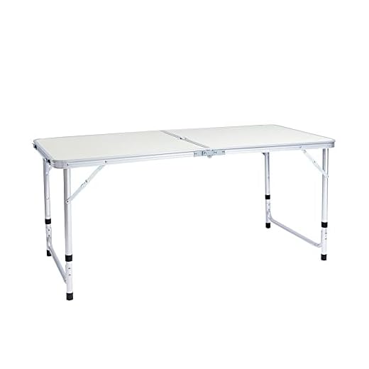 Mesa Dobrável Camping 120x60 Vira Maleta Para Jardim Praia