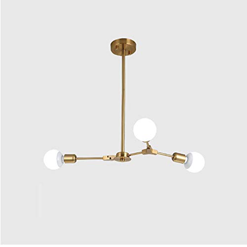 Lustre moderne en métal doré de qualité supérieure à hauteur réglable