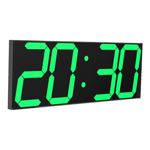 CHKOSDA Horloge numérique LED,Grande horloge murale avec affichage LED de 18 pouces, affichage 12/24 heures, affichage de la température et du calendrier...