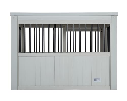 New Age Pet® ECOFLEX® Homestead Sliding Barn Door Furniture Style Dog Crate - Antique White, Large (EHDBC15-04L) - Stylish, Durable, Removable Cushions, Easy to Assemble. - Image 5