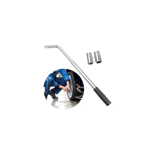 Image of Car Telescoping Lug Wrench, Extendable 4 Way Vehicle Wheel Brace Removal Tool with 17 /19mm and 21 /23mm Sockets, Automotive Tire Nut Repair Wrench Accessories, Universal Fit