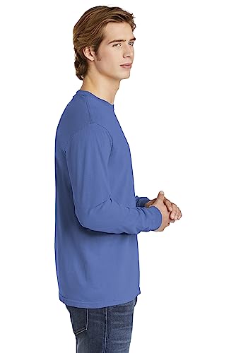 Image of Comfort Colors Ringspun Garment-Dyed Long-Sleeve T-Shirt (Ice Blue)