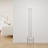  NRG Radiateur traditionnel en fonte blanc brillant 3 colonnes chauffage central radiateurs de salle de bain radiateurs 1500 x 202 mm