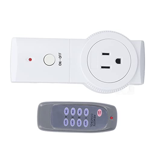 1800W High Power Smart Plug with Remote Control, Wireless Outlet Socket for Lights, Air Conditioners and Electronic Equipment - 20 Meter Effective Range