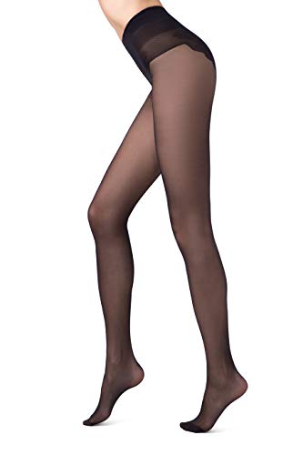 Conte Women's High Waist Compression Pantyhose Tights 40 Den With Control Top - Active