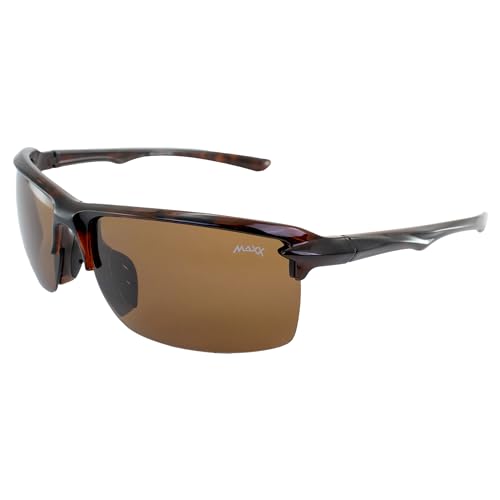 MAXX 14er Sport Golf Motorcycle Riding Sunglasses Tortoise and Polarized Brown Lens