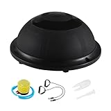 Kioware【新登場·滑り止め設計】46cm半円バランスボール バランストレーナー 安定ボール バランスボール ハーフボール 安定性トレーニング 柔軟性 ハーフボールエクササイズ ダンス用ヨガボール フィットネス機器 ワークアウトボール 自宅 ジム ピラティス用コアボール,46cmブラック滑り止め