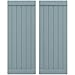 Ekena Millwork ARW103BB621X65SBH Americraft Six Exterior Real Wood Joined Board-n Shutters w/End Batten (Per Pair), 21"W x 65"H, Peaceful Blue