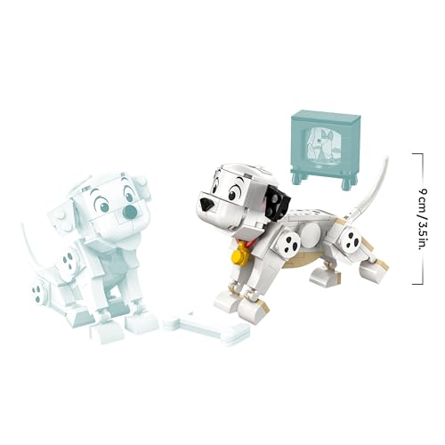 LEGO ǀ Disney Lucky & Penny 101 Dalmatiner - Welpen Spielset – Tierfiguren zum Spielen mit beweglichen Köpfen, Beinen & Schwänzen – Knochen & Fernseher – Geschenk für Mädchen ab 6 Jahren – 43271