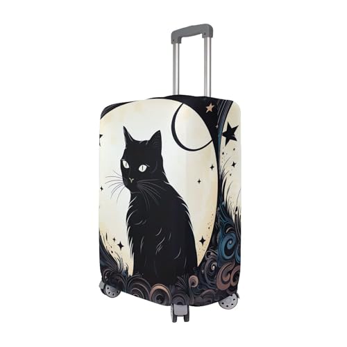 Joisal Suitcase Covers Luggage Protector Custom Protection Colors Flight Travel Suitcase Sleeve Cute Black Cat, L, Fits 26-28 Inch Case3