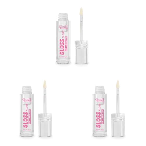 Image of Glam21 Gloss Floss Lip Luminizer|High-Gloss Finish|Non-Sticky Formula| Hydrating Formula| Lightweight |Comfortable Lip Gloss| Everyday Lip Gloss for Natural Look | Transparent |5gm (Pack of 3)