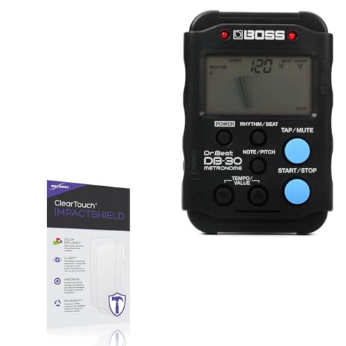 BoxWave Screen Protector Compatible With BOSS DB-30 Dr. Beat - ClearTouch ImpactShield (2-Pack), Impenetrable Screen Protector Flexible Film