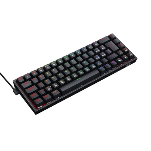 Teclado Mecânico Gamer Redragon Castor RGB K631-RGB ABNT2 Switch Redragon Vermelho USB Removível, Pr