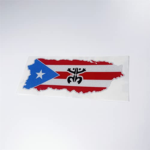 Image of Puerto Rican Flag Map Frog Puerto Rico Sticker Car Styling Vinyl Tape Applique for Truck Motor Auto Window Tail 3PCS